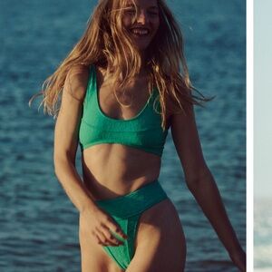 Free People Farrah Crop Bikini Top size Small